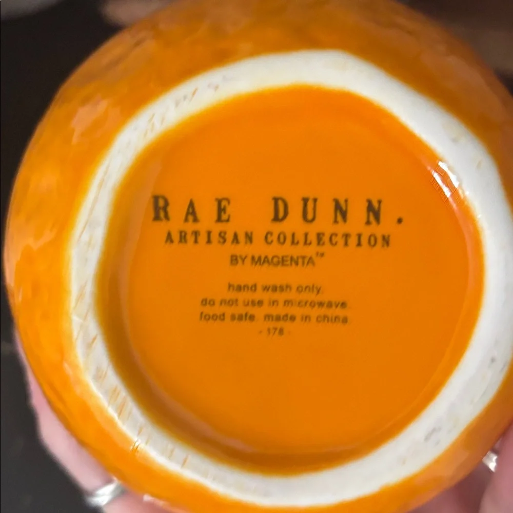 NWT Rae Dunn Ceramic Orange Tea Container - Picture 3 of 4